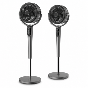 2x Sheffield 3D Pedestal Circulator Fan w/ LCD & Remote Control Bulk Pack - Grey (PLA1955)