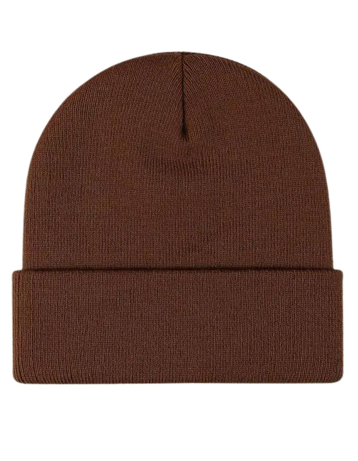 Plain Brown Beanie - Unisex Warm Winter Knit Hat (One Size)