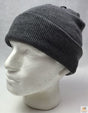 Plain Charcoal Grey Beanie - Unisex Warm Winter Knit Hat (One Size)