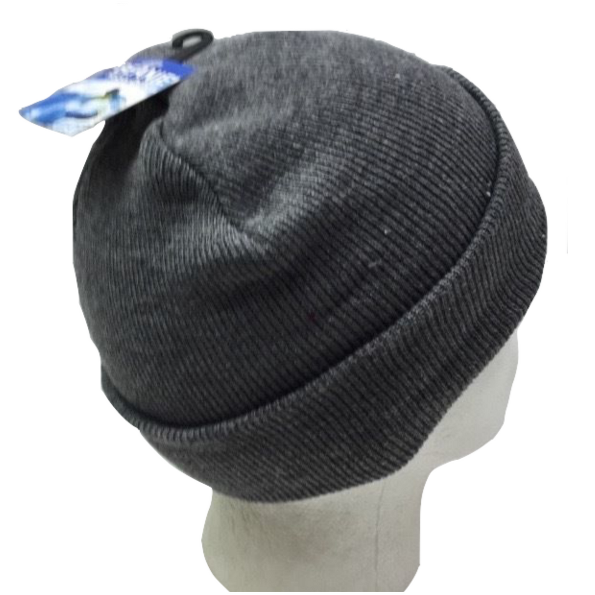 Plain Charcoal Grey Beanie - Unisex Warm Winter Knit Hat (One Size)