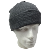 Plain Charcoal Grey Beanie - Unisex Warm Winter Knit Hat (One Size)