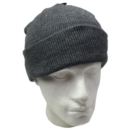 Plain Charcoal Grey Beanie - Unisex Warm Winter Knit Hat (One Size)