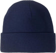 Plain Navy Blue Beanie - Unisex Warm Winter Knit Hat (One Size)