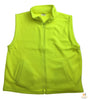 PLAIN HI VIS Polar Fleece Vest Full Zip Safety Workwear High Visibility Fleecy - Fluro Yellow