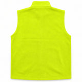 Hi Vis Full Zip Polar Fleece Safety Vest - Fluro Yellow (UPF 50+ Workwear)
