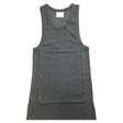 Mens PLAIN SINGLET 100% Cotton Blank Slim Tank Top Gym Basic Casual S-3XL - Grey