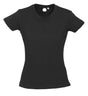 Womens 100% Cotton Plain Short Sleeve T-Shirt - Black (Basic Ladies Top)