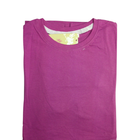 Womens 100% Cotton Plain T-Shirt (Short Sleeve Basic Ladies Top Blank Tee) - Pretty Pink