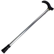 Metal WALKING STICK Travel Extendable Pole Compact Adjustable Lightweight - Silver