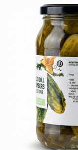 3x 860g (2.58kg) Polan Pickled Dill Cucumbers Sweet & Sour in Glass Jar - Product of Poland