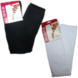 2 Pairs Ladies Over The Knee Socks Plain Black + White High Thigh Long Stockings