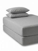 100% Egyptian Flannelette Cotton Queen Fitted Sheet Set & Pillow Cases in Plain Grey