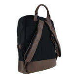 Police Wings Mens Canvas Backpack Bag with Laptop Computer Sleeve in Black
