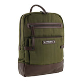 POLICE Wings Mens Canvas Backpack Bag with Laptop Computer Sleeve in Dark Olive