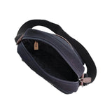 POLICE Wings Canvas Mens Messenger Business Bag w/ Laptop Computer Section in Black
