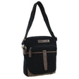 POLICE Wings Mens Canvas Crossbody Bag in Black