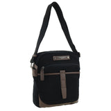 POLICE Wings Mens Canvas Crossbody Bag in Black