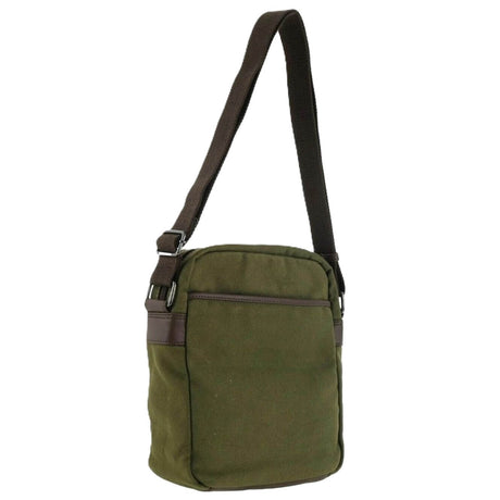 POLICE Wings Mens Canvas Crossbody Bag in Dark Olive