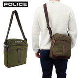 POLICE Wings Mens Canvas Crossbody Bag in Dark Olive