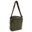 POLICE Wings Mens Canvas Crossbody Bag in Dark Olive