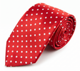 Formalaties Polka Dot 8cm Mens Satin Tie in Red/White