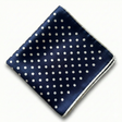 Formalaties Luxury Satin Navy/White Pocket Square (Polka Dot Handkerchief)