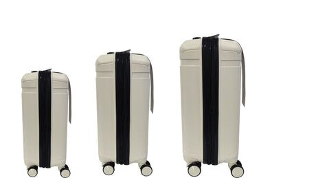 FUTURA 3pcs Set Luggage Trolley Suitcases Travel Bags 20/24/28" - Bone