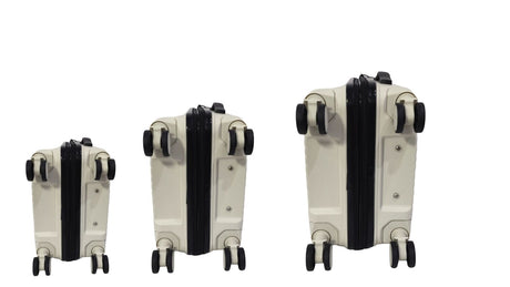 FUTURA 3pcs Set Luggage Trolley Suitcases Travel Bags 20/24/28" - Bone