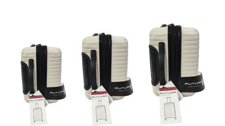 FUTURA 3pcs Set Luggage Trolley Suitcases Travel Bags 20/24/28" - Bone