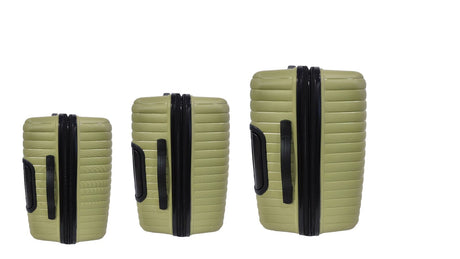 FUTURA 3pcs Set Luggage Trolley Suitcases Travel Bags 20/24/28" - Olive