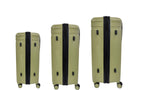 FUTURA 3pcs Set Luggage Trolley Suitcases Travel Bags 20/24/28" - Olive