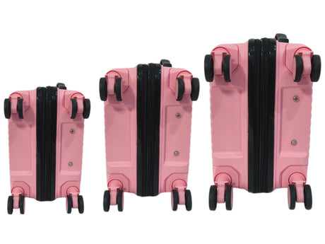 FUTURA 3pcs Set Luggage Trolley Suitcases Travel Bags 20/24/28" - Pastel Pink