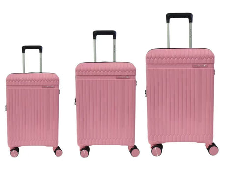 FUTURA 3pcs Set Luggage Trolley Suitcases Travel Bags 20/24/28" - Pastel Pink