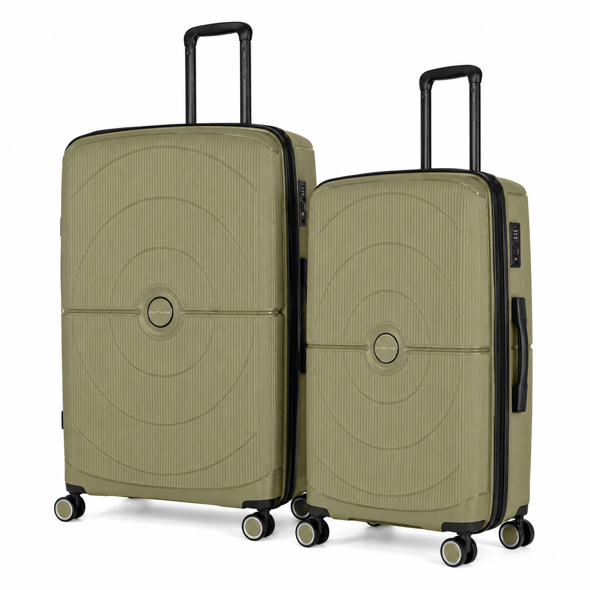 Futura Set of 2 Trolley Travel Luggage Suitcases 28/32" Travel in Pistachio (Medium & Large)