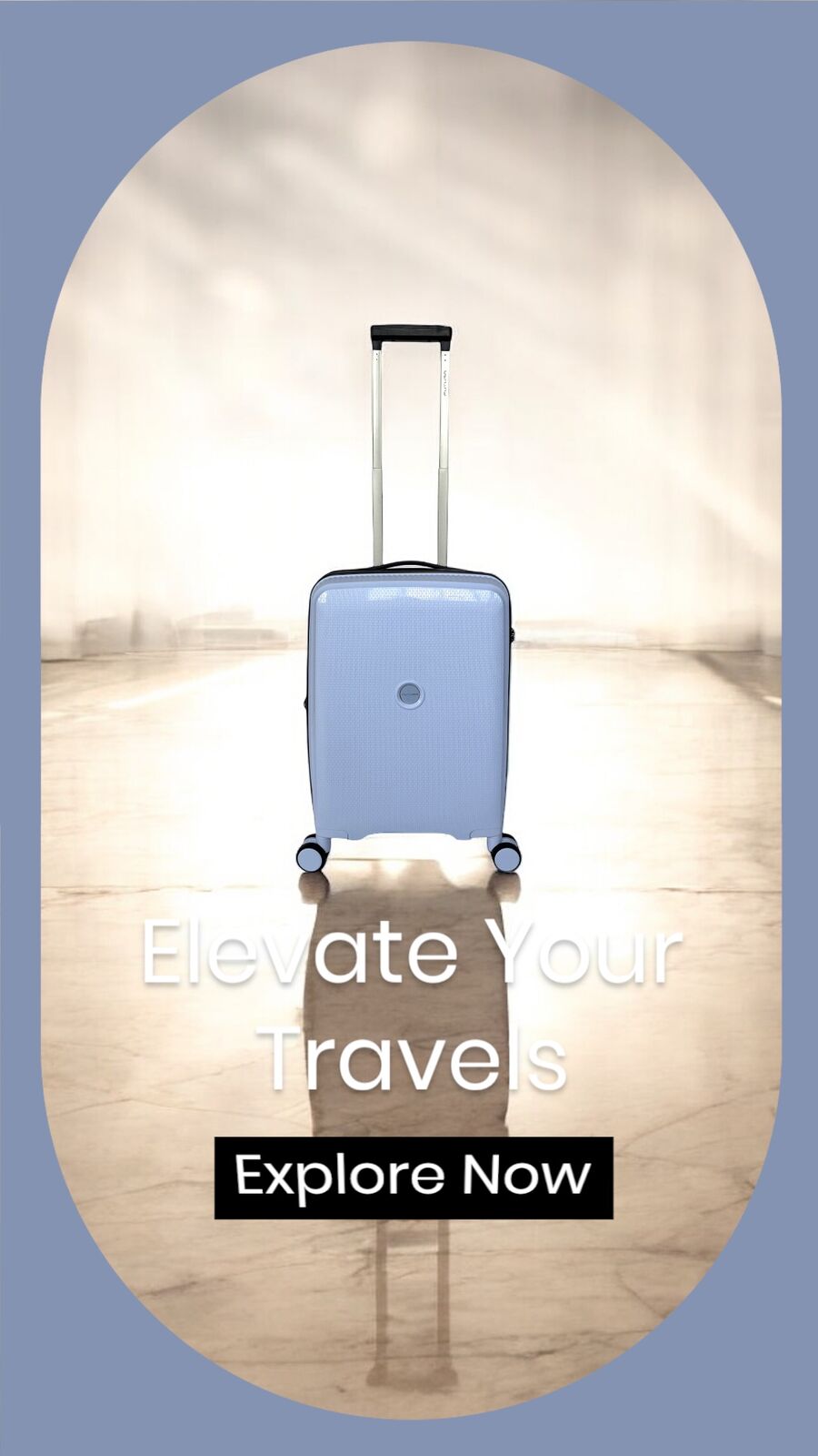 FUTURA Hardshell 3-Piece Luggage Bag Set Travel Suitcase w/ TSA Locks in Pastel Blue