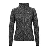 Sfida Primrose Womens Performance Jacket - Black Marle (Reflective Zip Up Activewear)