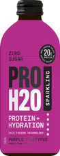PRO H20 Sparkling Water 20g Protein Hydration Drink Zero Sugar - Purple Platypus