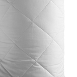 2x White Quilted Cotton Pillow Protector - Breathable Slip Case - 48x74cm