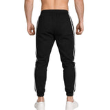Pro West Mens Fleece Slim Fit Track Pants - Black (Skinny Gym Joggers)