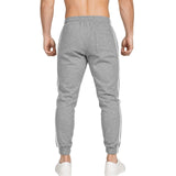 Pro West Mens Fleece Slim Fit Track Pants - Grey Marle (Skinny Gym Joggers)