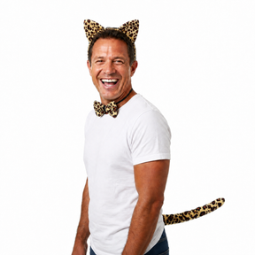 3pcs Leopard Animal Set - Bow Tie, Tail & Ears (Book Week Costume & Halloween Fancy Dress)