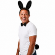 3pcs Black Rabbit Animal Set - Bow Tie, Tail & Ears (Book Week Costume & Halloween Fancy Dress)