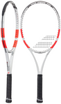 Babolat Pure Strike 16/19 Unstrung Tennis Racquet in White/Red - 4 1/2""