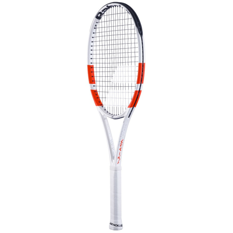 Babolat Pure Strike Lite Strung Tennis Racquet in White/Red (Fully Strung)