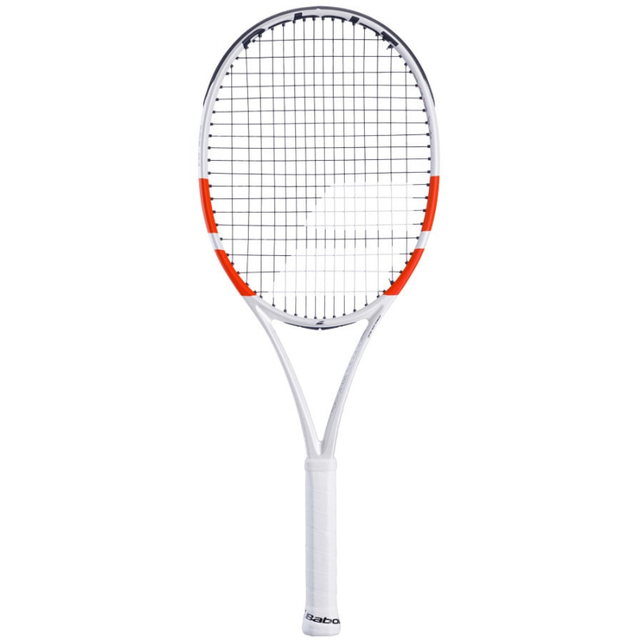 Babolat Pure Strike Lite Strung Tennis Racquet in White/Red - 4 3/8""