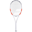 Babolat Pure Strike Team Strung Tennis Racquet in White/Red - 4 3/8""