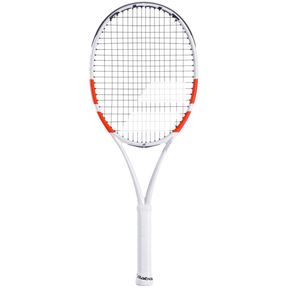 Babolat Pure Strike Team Strung Tennis Racquet in White/Red - 4 3/8""