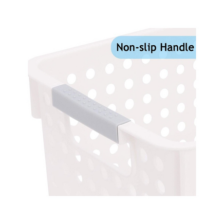 36x Premium Plastic Storage Basket Bulk w/ Grip Handles 29*13.5*12.5cm