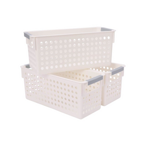 36x Premium Plastic Storage Basket Bulk w/ Grip Handles 29*13.5*12.5cm