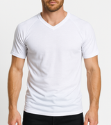 Sherpa Mens Polypro Short Sleeve V Neck Thermal Top Baselayer in White